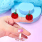 Mini Tomato Acrylic Earrings