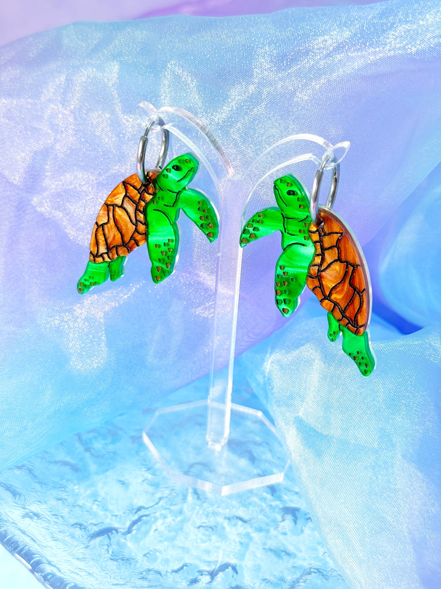 Sea Turtle Acrylic Earrings