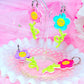Bendy Flower Acrylic Earrings