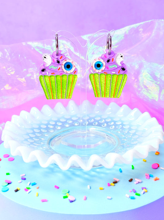 Creepy Cupcake Acrylic Earrings