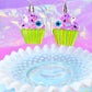 Creepy Cupcake Acrylic Earrings