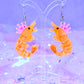 Princess Prawn, Shrimp Acrylic Earrings