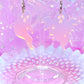 Funky Ghost Acrylic Earrings (Iridescent)
