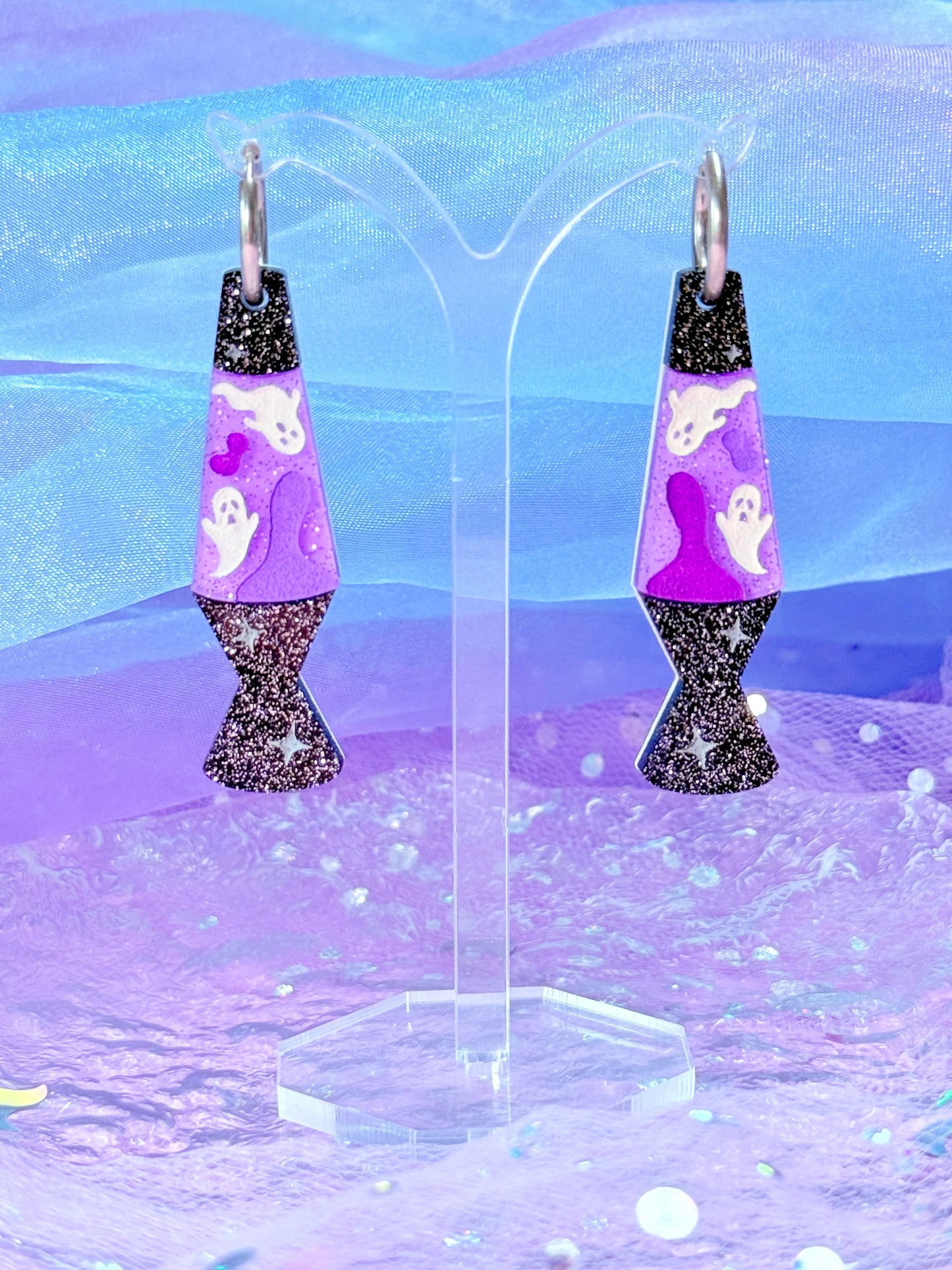 Spooky Lava Lamp Acrylic Earrings