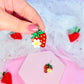 Mini Strawberry Acrylic Earrings