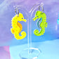 Funky Seahorse Acrylic Earrings, Mix and Match