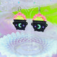 Froggy Cauldron Acrylic Earrings