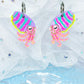 Cuttlefish Acrylic Earrings (Neon Pop)