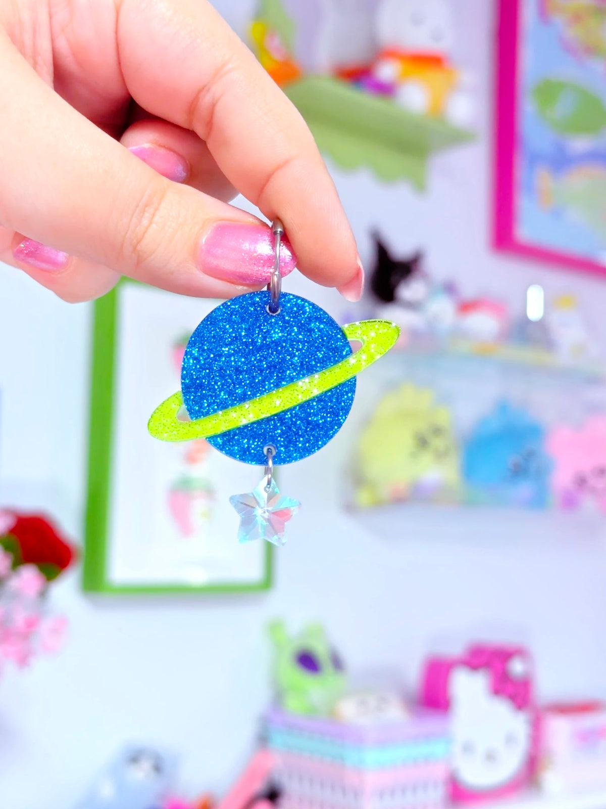 Funky Planet Acrylic Earrings, Mix and Match