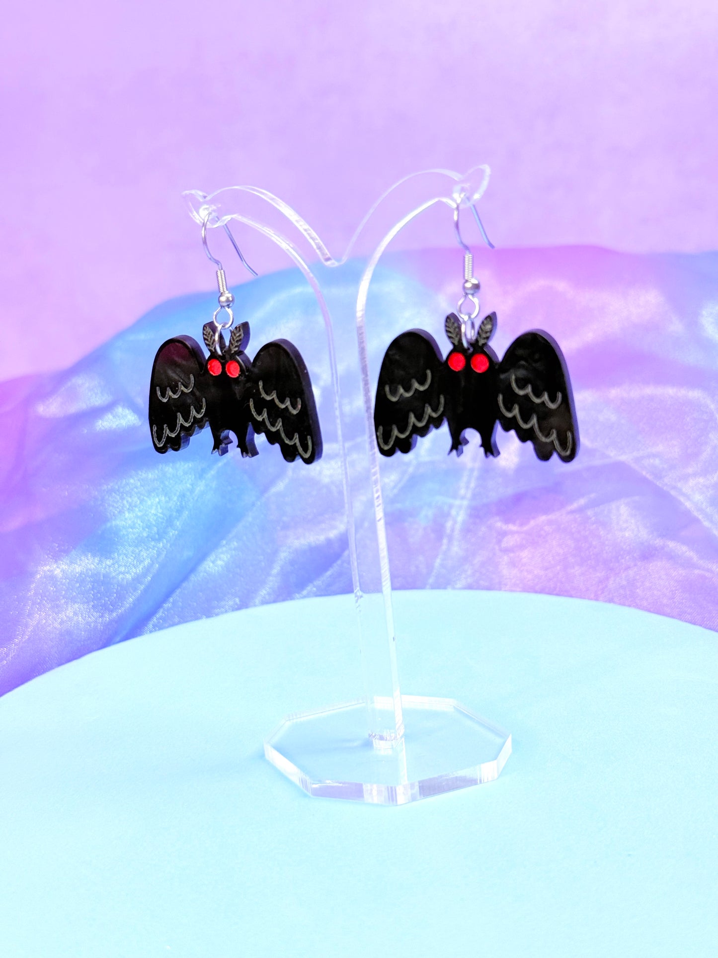 Mothman Acrylic Earrings (medium size)