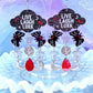 Mothman Drops, Acrylic Earrings