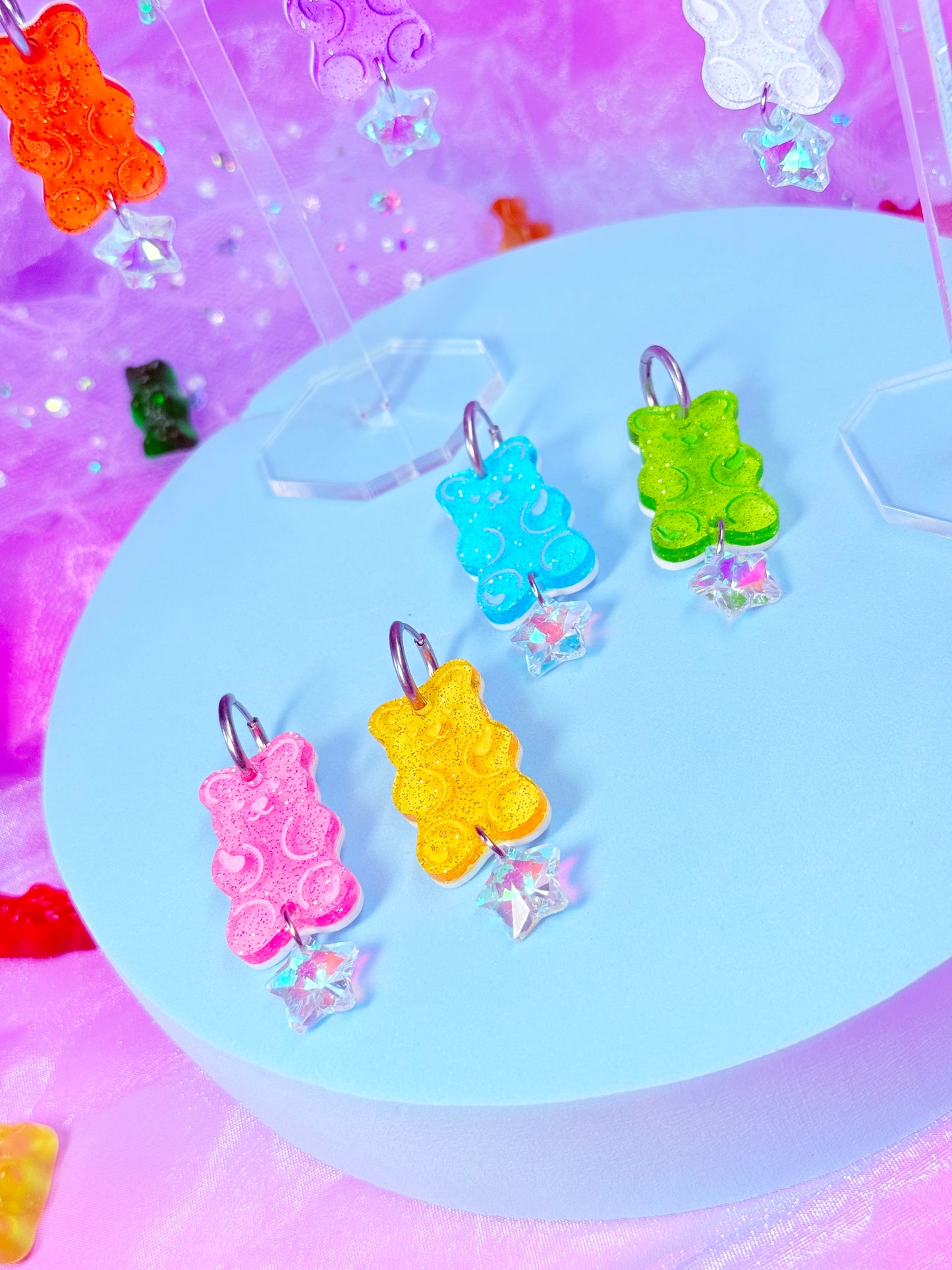 Gummy Bear Acrylic Earrings, Mix and Match