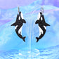 Orca Acrylic Earrings (Extra Sparkly)