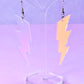 Lightning Bolt Acrylic Earrings (Iridescent)