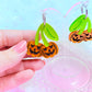 Pumpkin Cherries, Acrylic Earrings