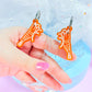 Jelly Shrimp Acrylic Earrings (Sunkist Orange)