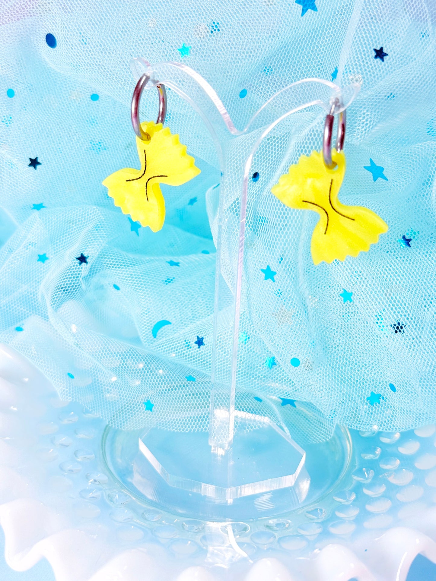 Farfalle Pasta Acrylic Earrings