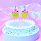 Creepy Cupcake Acrylic Earrings