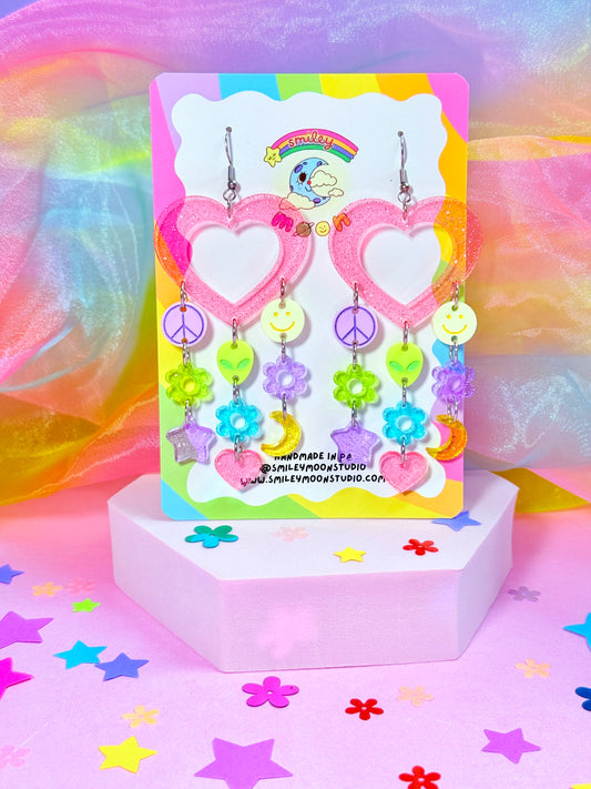90s Drops, Acrylic Earrings