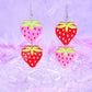 Strawberry Gummies, Acrylic Earrings