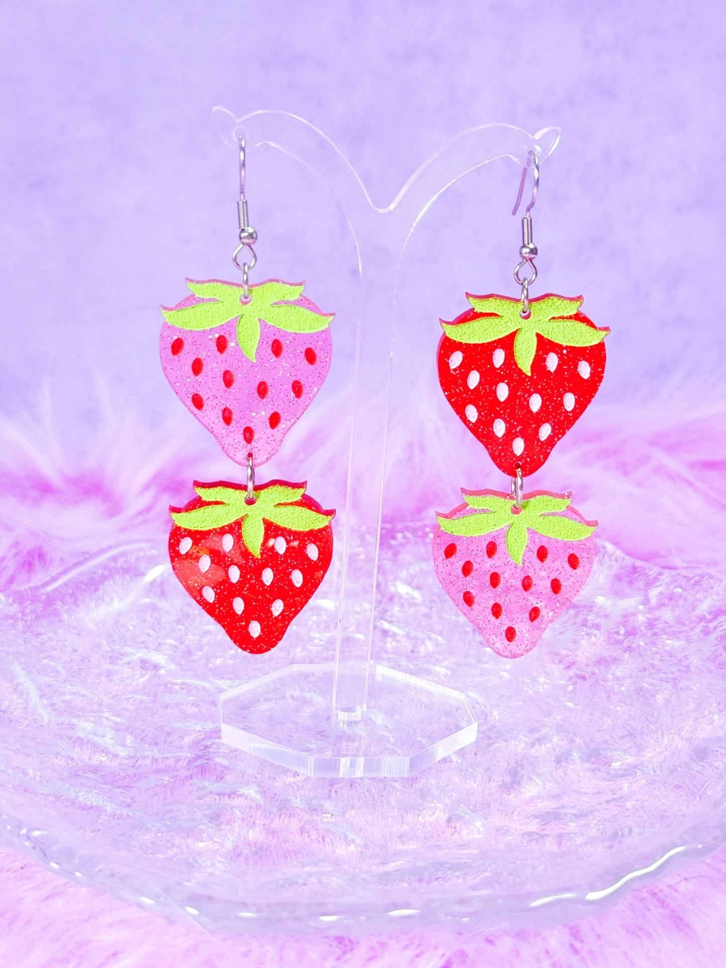 Strawberry Gummies, Acrylic Earrings