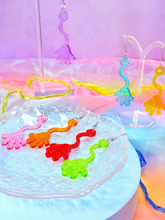 Nostalgic Sticky Hand Acrylic Earrings (Big)