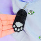 Black Cat Paw Bag Charm