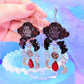 Mothman Drops, Acrylic Earrings