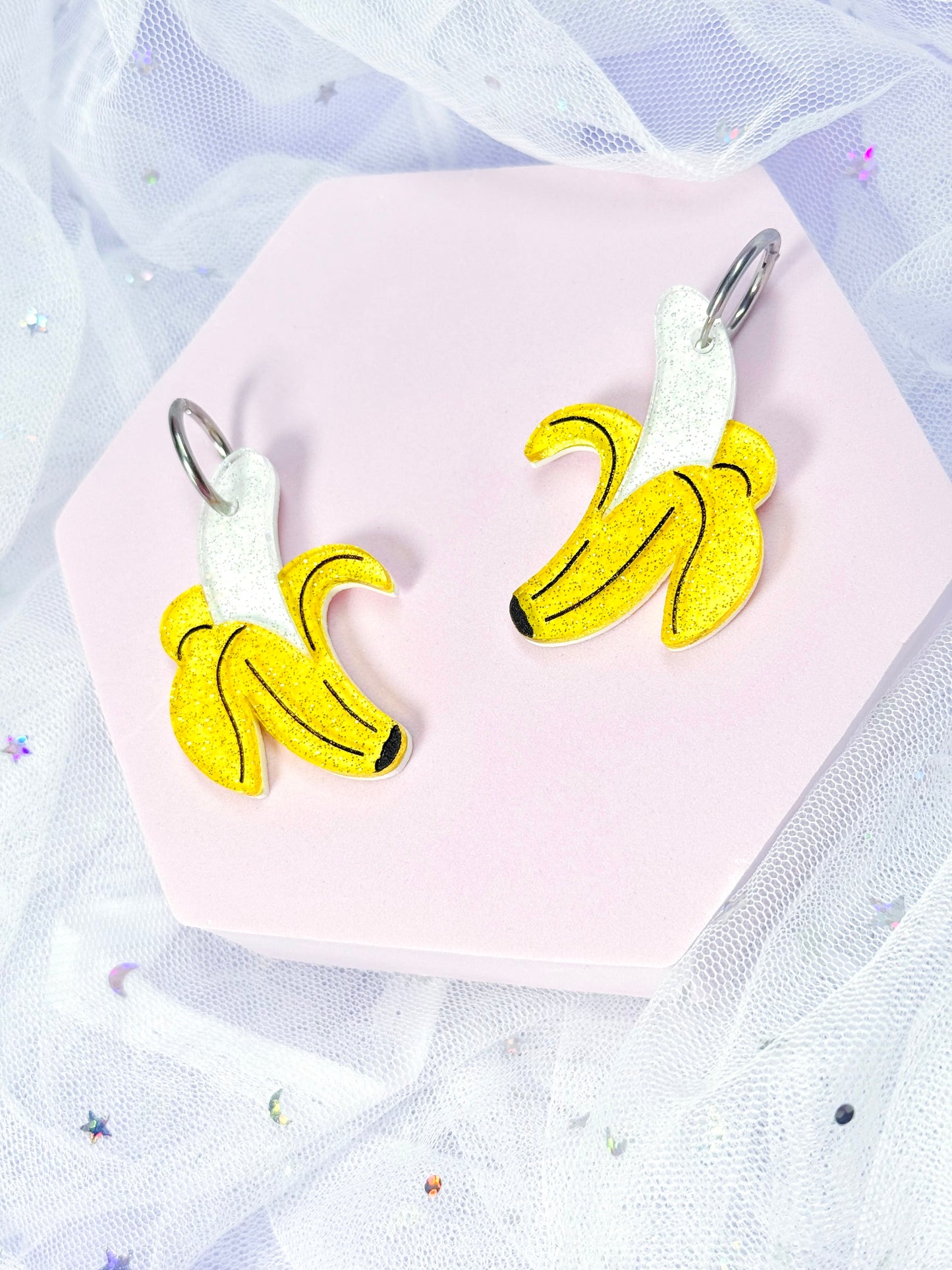 Jelly Banana Acrylic Earrings
