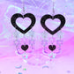 Y2K Candy Drops, Acrylic Earrings (Punky Purple)
