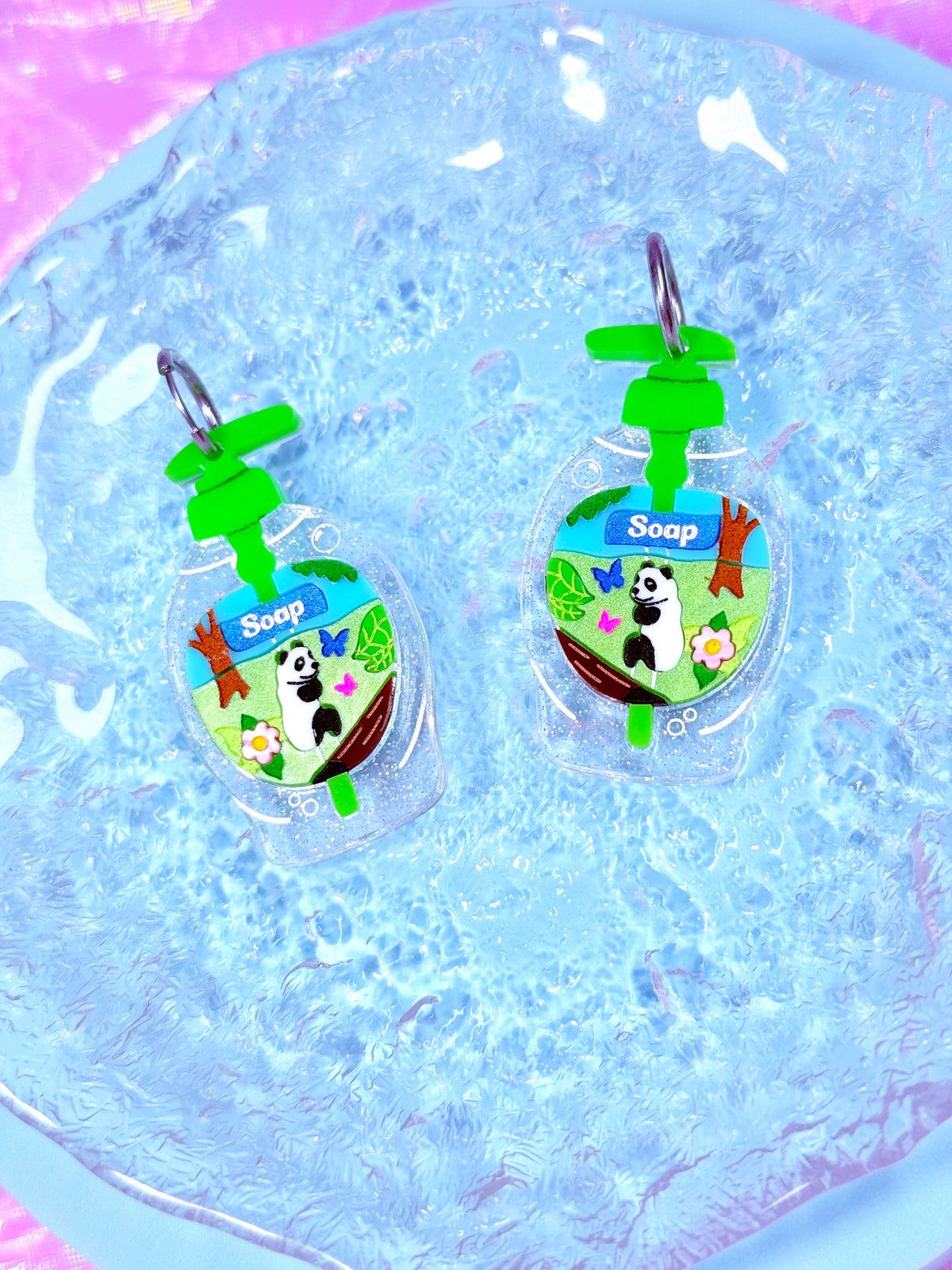 Nostalgic Panda Soap Earrings
