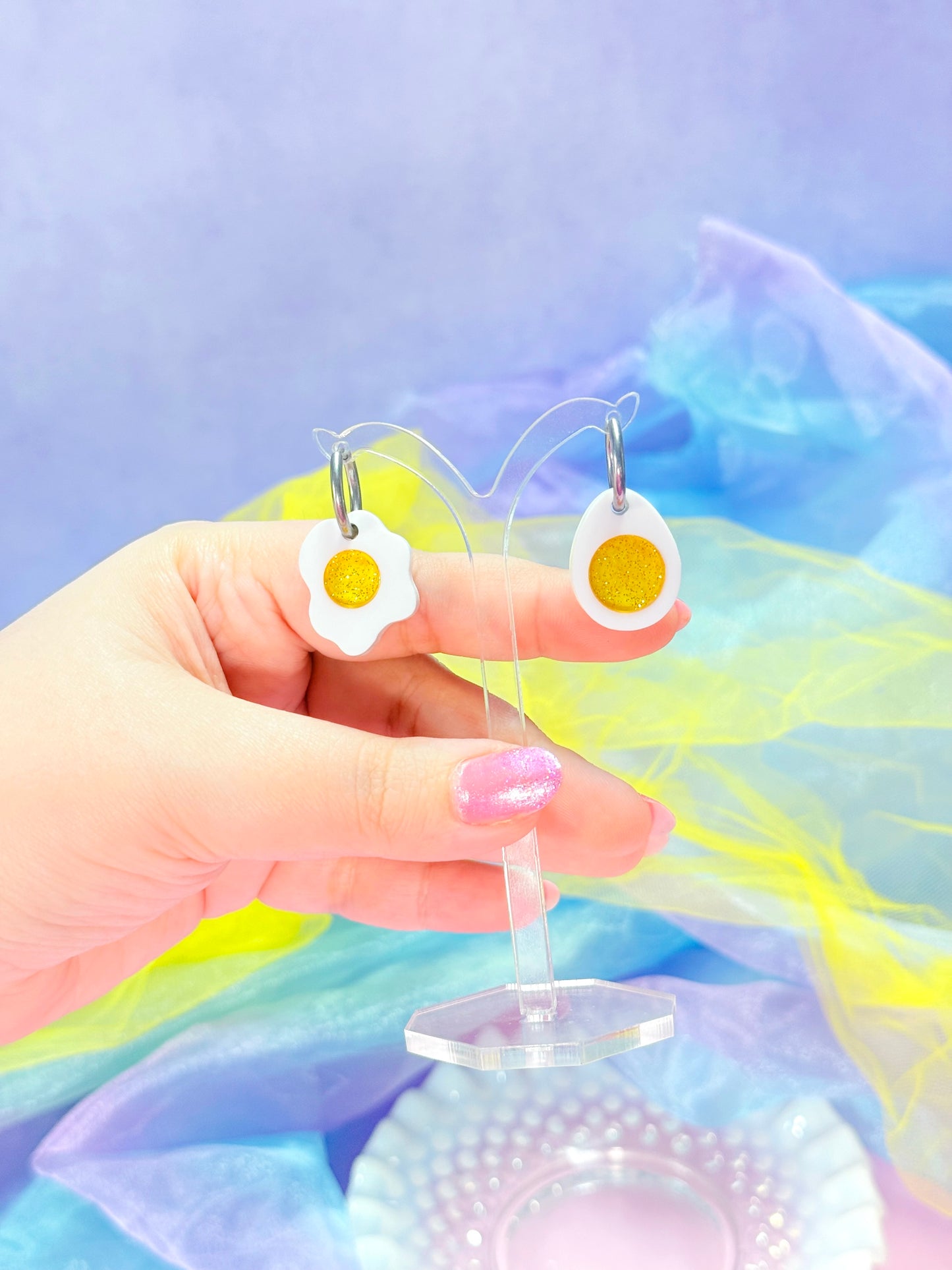 Mini Egg Acrylic Earrings