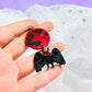 Mothman and the Moon, Acrylic Earrings