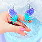 Cuttlefish Acrylic Earrings (Jelly Purple)