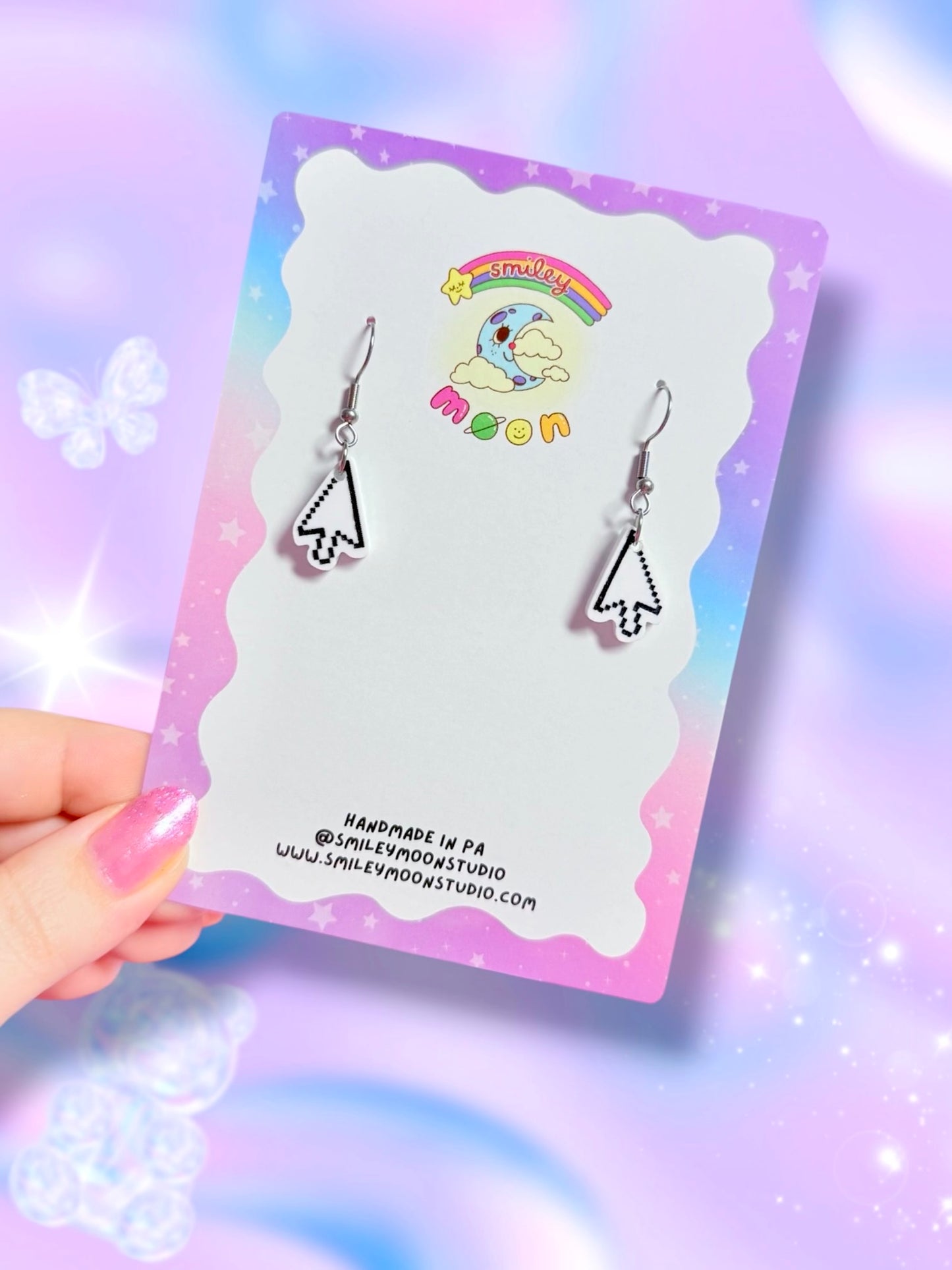 Mini Cursor Acrylic Earrings