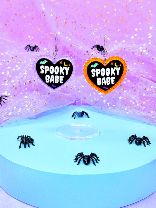 Spooky Babe Acrylic Earrings