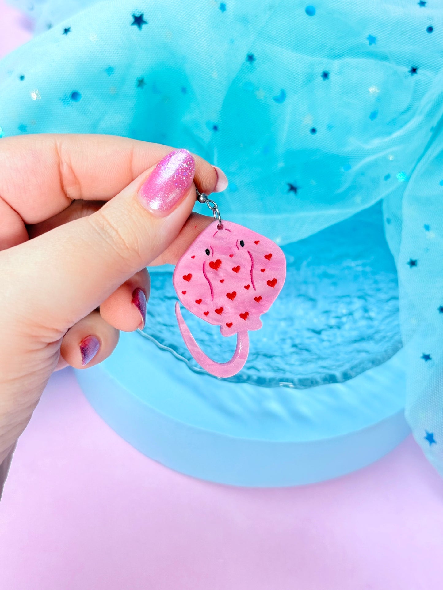 Love Ray Acrylic Earrings