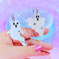 Funky Ghost Acrylic Earrings (Jelly Sparkle)