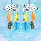 Sea Slug Drops, Nudibranch Acrylic Earrings