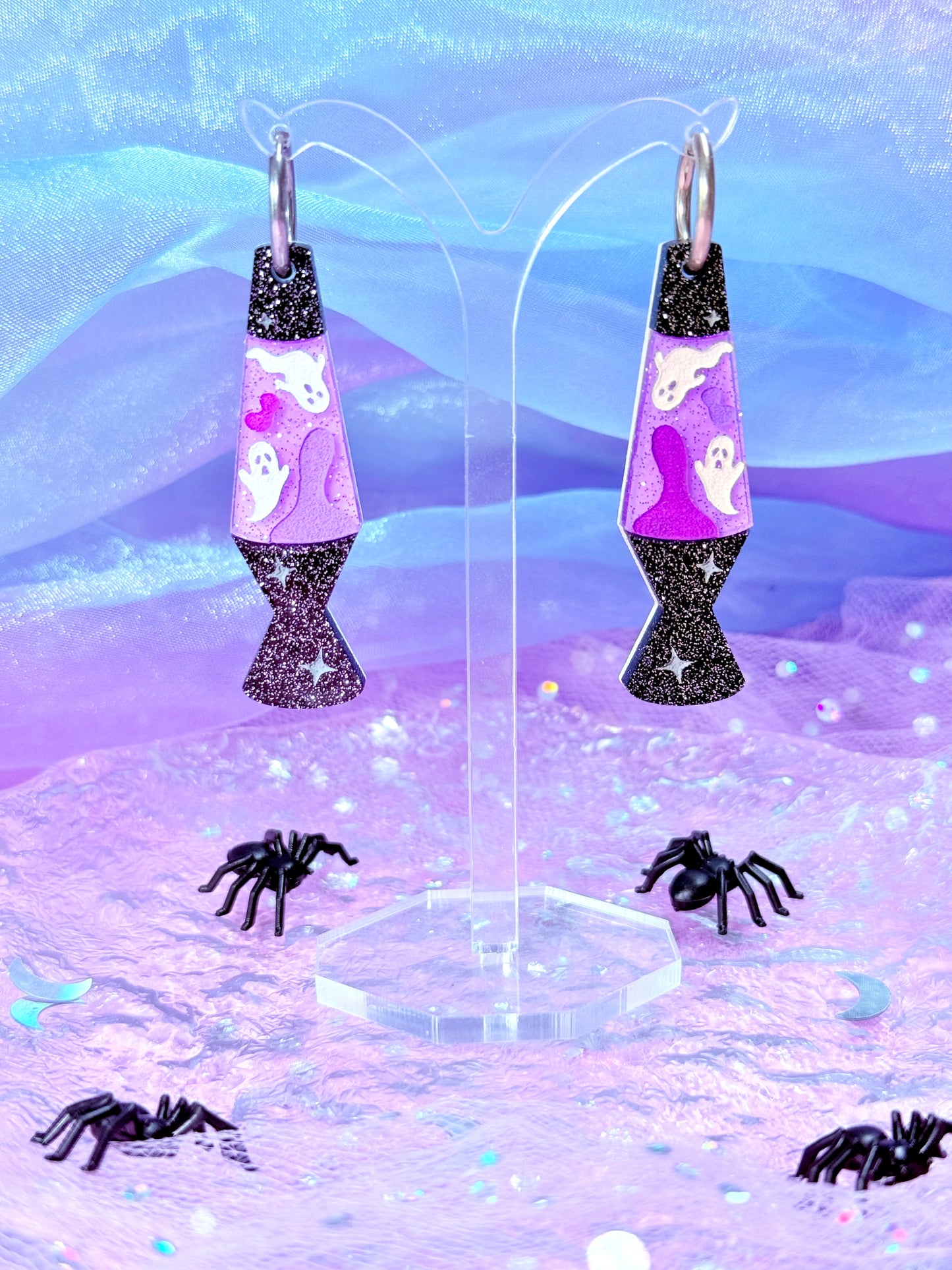 Spooky Lava Lamp Acrylic Earrings