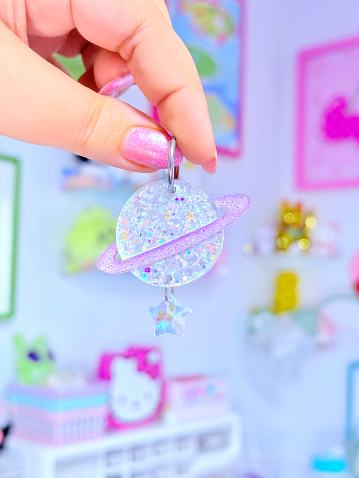 Funky Planet Acrylic Earrings, Mix and Match