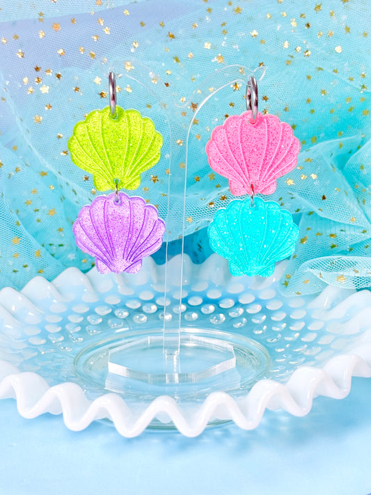 Jelly Scallop Acrylic Earrings