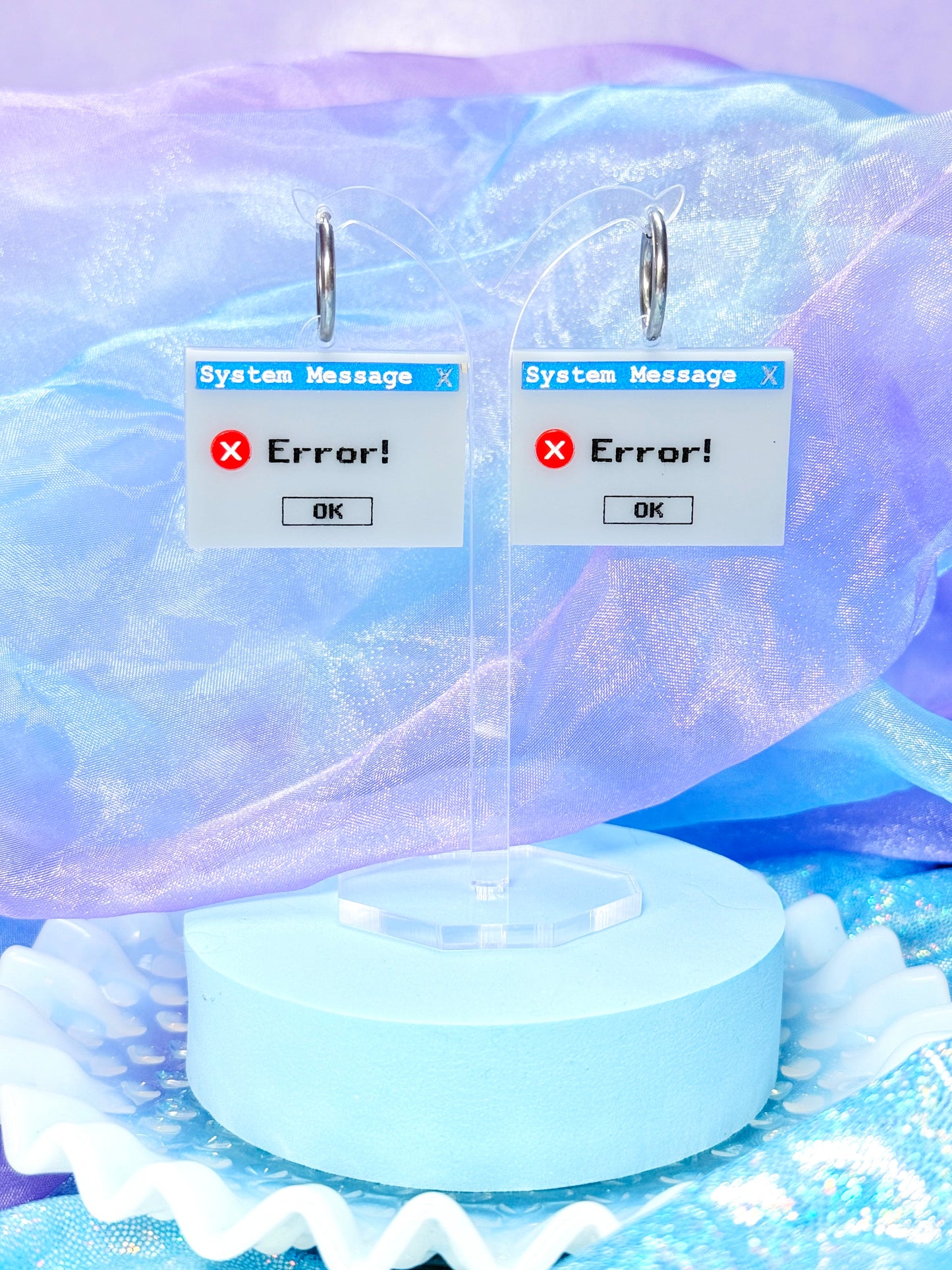 Error! Nostalgic Computer Earrings, Acrylic Earrings