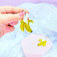 Jelly Banana Acrylic Earrings