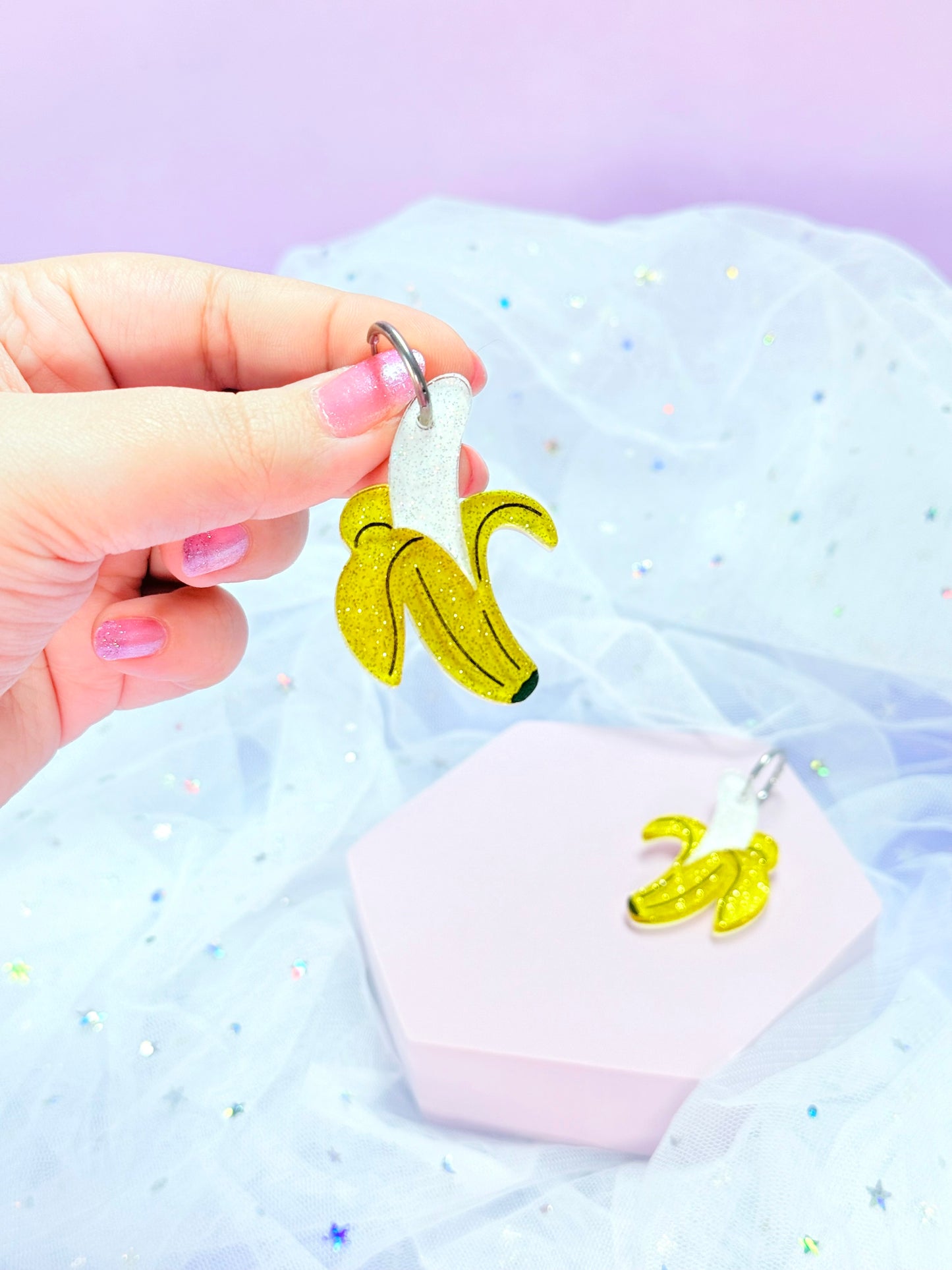 Jelly Banana Acrylic Earrings