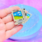 Retro Computer Earrings, Cloudy Skies