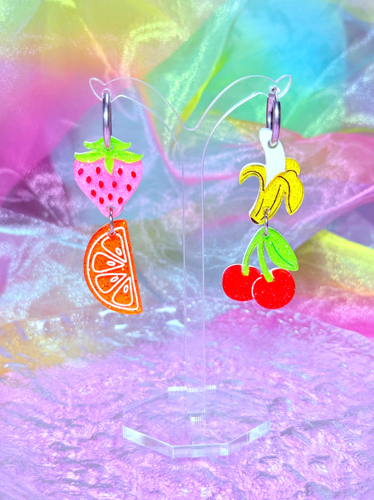 Fruit Salad Acrylic Earrings