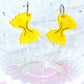 Glitter Jelly Bowtie Noodle Acrylic Earrings