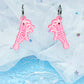Jelly Shrimp Acrylic Earrings (Bubblegum)