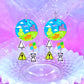 Frutiger Aero Inspired Acrylic Earrings (Version 3, Cloudy Skies)